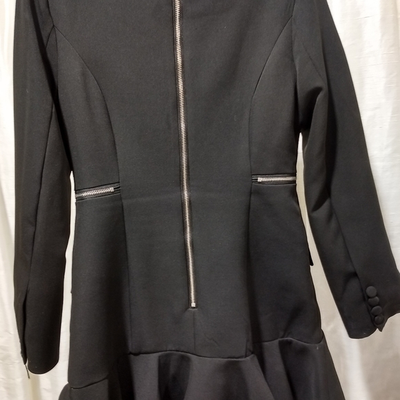 Zie La black dress with Zippers and velvet trim Size medium - Picture 4 of 4